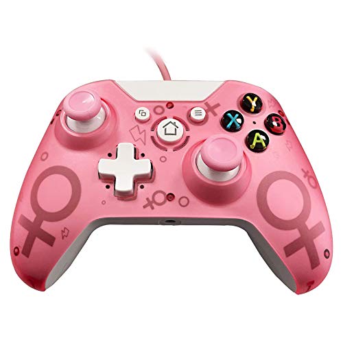 Mando Xbox One, Xbox One S, One X, Xbox One Elite Controlador cableado Compatible con Windows PC 7/8/10, Xbox One Controller Soporte y Controles de Audio (Pink) Mando Xbox One, Xbox One S, One X, Xbox One Elite Controlador cableado Compatible con Windows PC 7/8/10, Xbox One Controller Soporte y Controles de Audio (Pink)