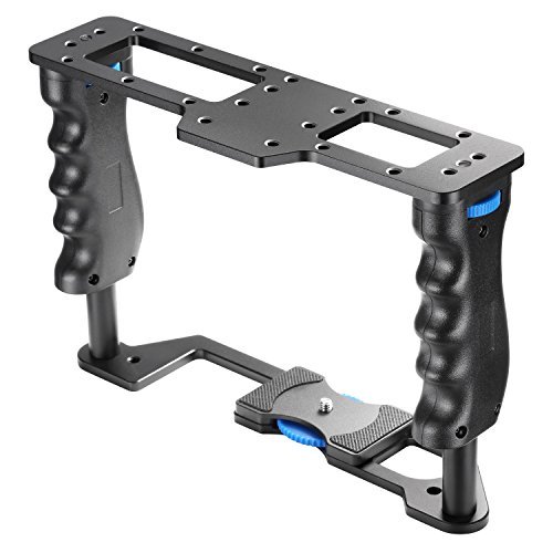 NeewerPro® (Versión profesional de productos de Neewer) Jaula de Cámara de Aluminio para Canon 5D mark II/ 5D mark III/700D 650D 600D 550D 500D 450D;Nikon D7000 D5200 D5100 D5000 D3300 D3200 D3100 D3000,Sony A850,A700,A550,A450,A77y otras cámaras con zapa NeewerPro® (Versión profesional de productos de Neewer) Jaula de Cámara de Aluminio para Canon 5D mark II/ 5D mark III/700D 650D 600D 550D 500D 450D;Nikon D7000 D5200 D5100 D5000 D3300 D3200 D3100 D3000,Sony A850,A700,A550,A450,A77y otras cámaras con zapa