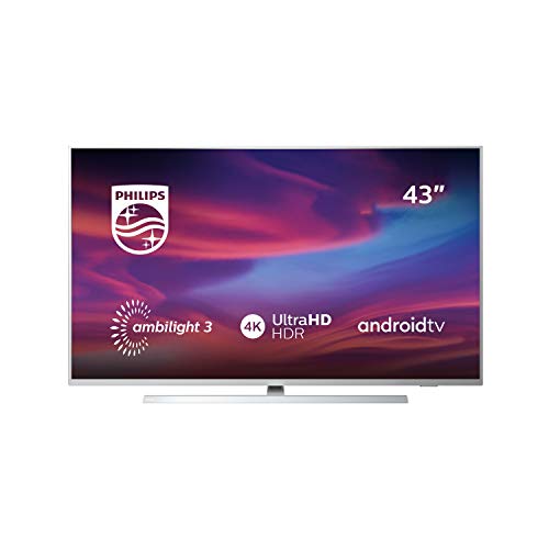 Philips 43PUS7304/12 Ambilight - Televisor Smart TV 43 " (108 cm) con 4K UHD, LED TV, HDR 10+, Android TV, Google Assistant, Dolby Atmos y Compatibilidad con Alexa, color Plata/Claro Philips 43PUS7304/12 Ambilight - Televisor Smart TV 43 " (108 cm) con 4K UHD, LED TV, HDR 10+, Android TV, Google Assistant, Dolby Atmos y Compatibilidad con Alexa, color Plata/Claro