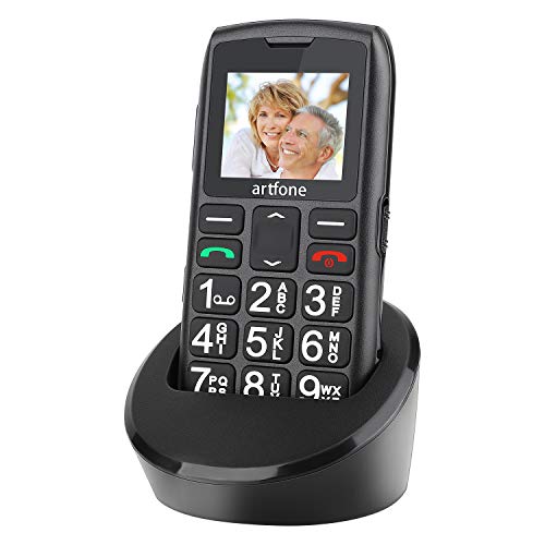 Teléfono Móvil para Personas Mayores Teclas Grandespara Mayores, Artfone C1 con SOS Botón, 1.77 Pulgadas, con una Base de Carga, Fácil de Usar para Ancianos, Negro Teléfono Móvil para Personas Mayores Teclas Grandespara Mayores, Artfone C1 con SOS Botón, 1.77 Pulgadas, con una Base de Carga, Fácil de Usar para Ancianos, Negro