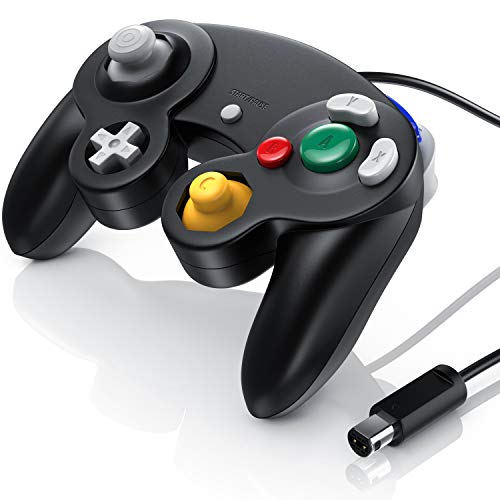CSL - Gamepad controlador de GameCube de Nintendo- gamepad para Nintendo Wii - efecto de vibración - negro