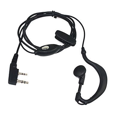 Auricular-Micrófono 2 Pin PTT para Emisora Walkie Baofeng-Pofung UV-5R UV5-RA