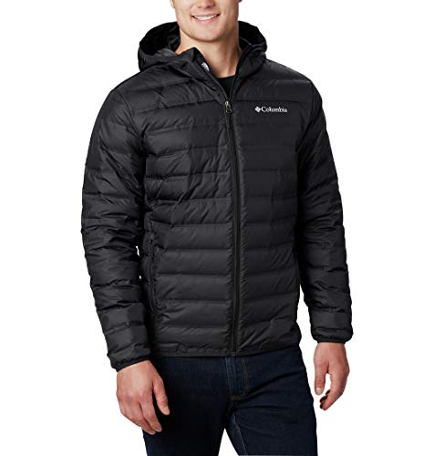 Columbia Lake 22, Chaqueta de plumas con capucha, Hombre, Negro (Black), Talla L