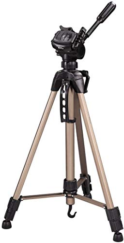 Hama Star 61 - Trípode ligero (con cabezal de 3 vías, altura 60-153 cm, peso 1220 g, trípode fotográfico con bolsa de transporte incluida), Bronce