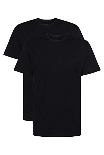 BOSS T-shirt Rn 2p Co Camiseta, Negro (Black 1), Medium (Pack de 2) para Hombre