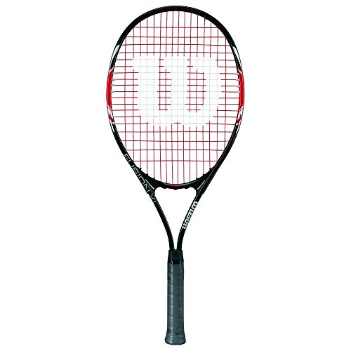 Wilson Raqueta de tenis, Fusion XL, Jugador recreativo y principiante, Negro/rojo, WRT30270U3