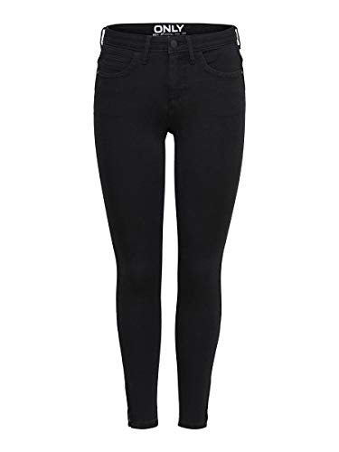 ONLY Onlkendell Eternal Ankle Black Noos, Jeans Mujer, Negro (Black), 38 /L30 (Talla del fabricante: Medium)