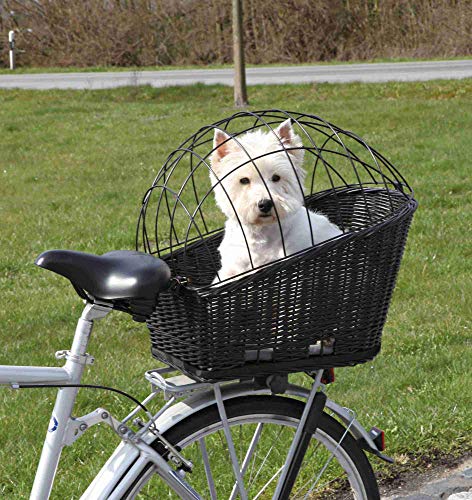 Trixie Cesta Perros para Bicicleta - Cesta Bicicleta Transporte Mascotas Cesta Mimbre Cesta con Rejilla 35×49×55 cm, Negro Trixie Cesta Perros para Bicicleta - Cesta Bicicleta Transporte Mascotas Cesta Mimbre Cesta con Rejilla 35×49×55 cm, Negro