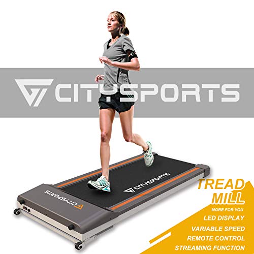 CITYSPORTS Cinta de Correr Caminar Plegable, Oficina/Gimnasio en Casa, Cinta de Correr Caminar Eléctrica de 1-6 km/h, Fácil de Mover y Almacenar, Gimnasio Tranquilo y Cómodo