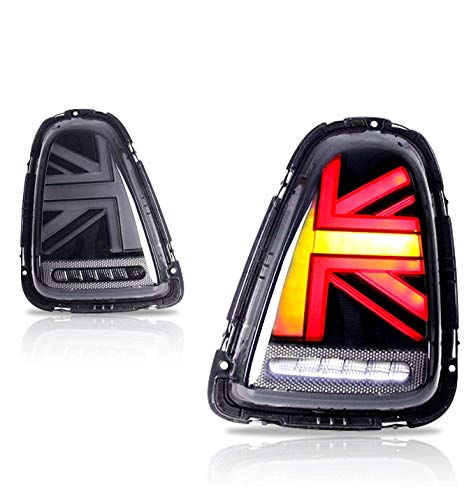 Conjunto Completo de Luces Traseras LED para Mini Cooper S R55 R56 One Hatch/Hatchback[2007-2010]Faros Traseros, Luz Trasera Instalación Plug & Play (Negro)