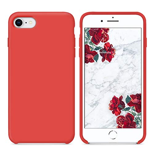 SURPHY Funda iPhone SE 2020, Funda para iPhone 7 iPhone 8 Silicona Case, Carcasa Silicona Líquida con Forro de Microfibra, Compatible con iPhone 7 iPhone 8 iPhone SE 2020 4.7", Rojo SURPHY Funda iPhone SE 2020, Funda para iPhone 7 iPhone 8 Silicona Case, Carcasa Silicona Líquida con Forro de Microfibra, Compatible con iPhone 7 iPhone 8 iPhone SE 2020 4.7", Rojo