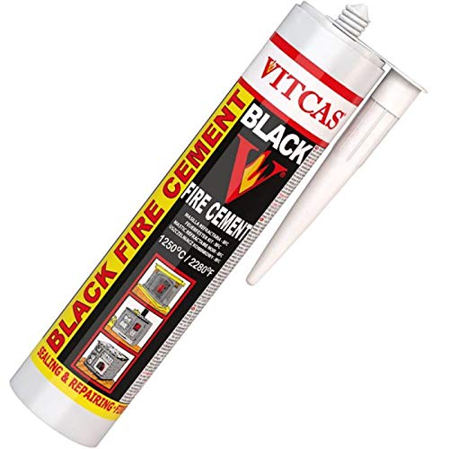 VITCAS - Cemento para Chimeneas, Estufas, 310 ml, soporta hasta 1250 ºC