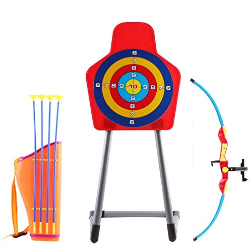 deAO Juego de Tiro al Blanco con Puntero Laser Incorporado Conjunto Infantil de Arco Curvo con Infrarrojo, Flechas, Diana con Soporte y Funda de Arco deAO Juego de Tiro al Blanco con Puntero Laser Incorporado Conjunto Infantil de Arco Curvo con Infrarrojo, Flechas, Diana con Soporte y Funda de Arco