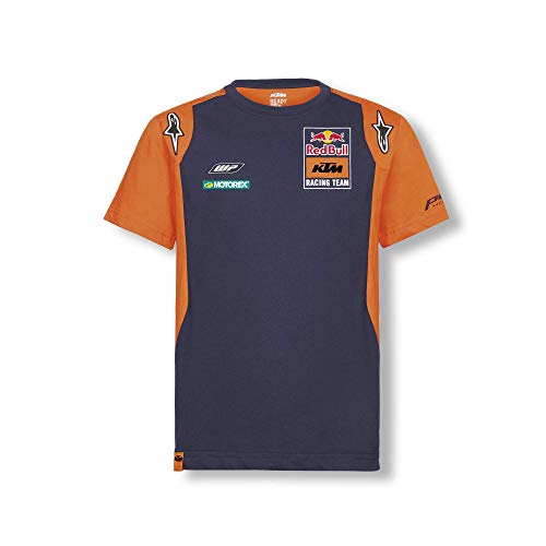 Red Bull KTM Official Teamline Camiseta, Azul Niños Tamano 104 Top, KTM Racing Team Original Ropa & Accesorios