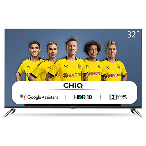 CHiQ Televisor Smart TV LED 32 Pulgadas, HD, HDR10/HLG, Android 9.0, WiFi, Bluetooth, Google Assistant, Netflix, Prime Video HDMI, USB - L32H7A CHiQ Televisor Smart TV LED 32 Pulgadas, HD, HDR10/HLG, Android 9.0, WiFi, Bluetooth, Google Assistant, Netflix, Prime Video HDMI, USB - L32H7A