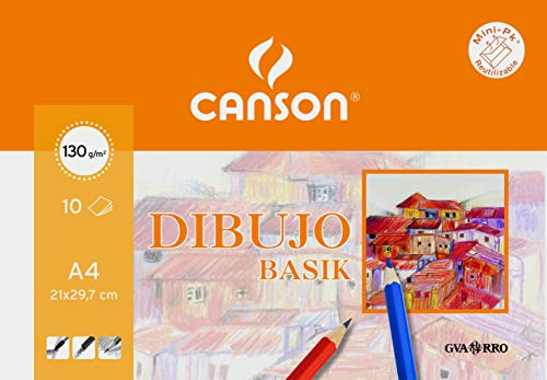 Minipack A4, 10 Hojas, Guarro Dibujo Basik Liso 130g Minipack A4, 10 Hojas, Guarro Dibujo Basik Liso 130g