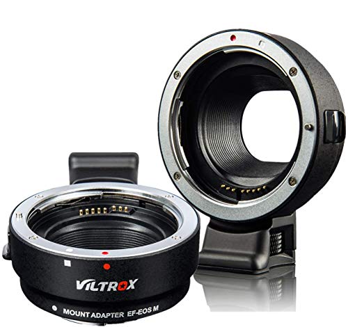 VILTROX EF-EOS M - Adaptador de Objetivo para Canon EOS EF/EF-S D/SLR a Canon EF-M sin Espejo, cámara EOS M100 M50 M3 M10 M6 M5