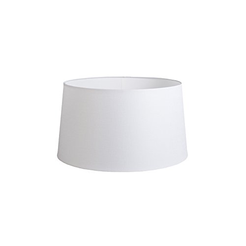 QAZQA Lino Pantalla lino blanco 45 cm, Redonda/Cónica Pantalla lámpara colgante,Pantalla lámpara de pie