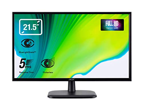 Acer EK220QAbi - Monitor de 21.5" FullHD (55cm, VA LED 250nits, tiempo de respuesta 5ms, VGA, HDMI, EcoDisplay) - Color Negro