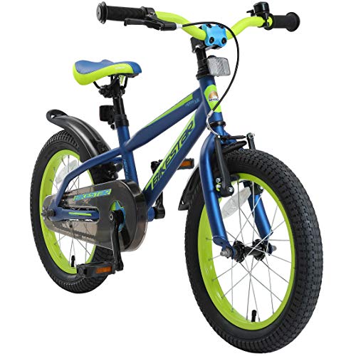 BIKESTAR Bicicleta Infantil para niños y niñas a Partir de 4 años | Bici de montaña 16 Pulgadas con Frenos | 16" Edición Mountainbike Azul