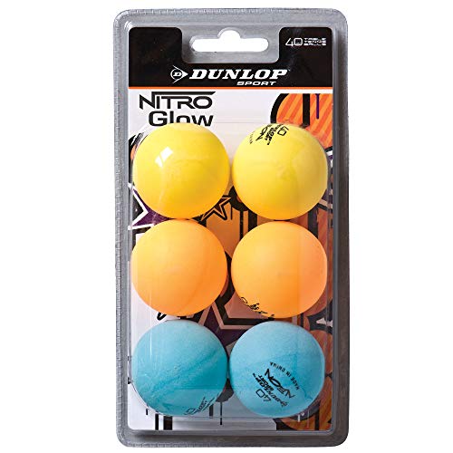 DUNLOP 6 Balles Tennis de Table BL 40+ Nitro Glow