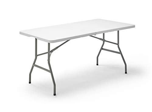KitGarden Folding 152 - Mesa Plegable, color Blanco, 152x70x74 cm KitGarden Folding 152 - Mesa Plegable, color Blanco, 152x70x74 cm