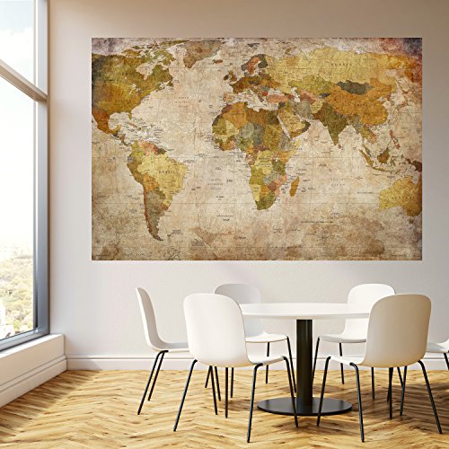 murimage Papel Pintado Mapa Mundi 183x127 cm Incluyendo Pegamento Sala de Estar histórico Viejo países worldmap Vintage Fotomurales murimage Papel Pintado Mapa Mundi 183x127 cm Incluyendo Pegamento Sala de Estar histórico Viejo países worldmap Vintage Fotomurales