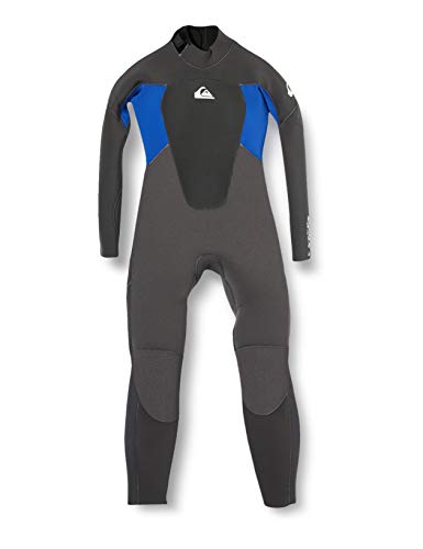 Quiksilver 4/3mm Prologue-Traje De Surf con Cremallera En La Espalda para Chicos 8-16, Niños, Jet Black/Nite Blue, 14