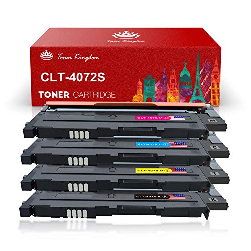 Toner Kingdom Compatible Cartucho de tóner Para Samsung CLT-K4072S CLP-320 CLP-320N CLP-320W CLP-320N CLP-325 CLP-325N CLP-325W CLX-3180 CLX-3180FN CLX-3180FW CLX-3185 CLX-3185F CLX-3185FN CLP-3185FW CLX-3185N CLX-3185W Impresora (4 Paquete )
