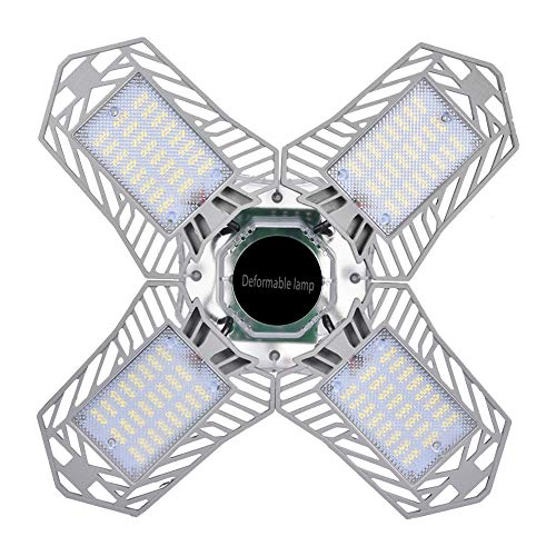 Luces de Garaje LED de 150W con 4 Paneles de Metal Ajustables Luz fría Ángulo de Haz de 360° Lámparas de Garaje Plateadas que Ahorran Energía Luces de Garaje LED de 150W con 4 Paneles de Metal Ajustables Luz fría Ángulo de Haz de 360° Lámparas de Garaje Plateadas que Ahorran Energía