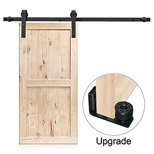 CCJH 5FT/1.5M Herraje para Puerta Corredera Kit de Accesorios para Puertas Correderas, Contiene Guía de suelo ajustable