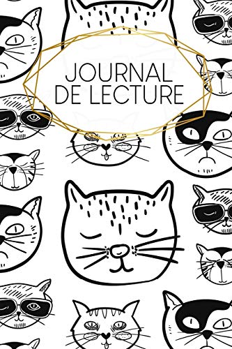 Journal de Lecture: 120 pages | A5 |Bookjournal | Livre d'appoint pour tous les rats de bibliothèque | Journal pour les amateurs de littérature | Motif : Des chats sympas