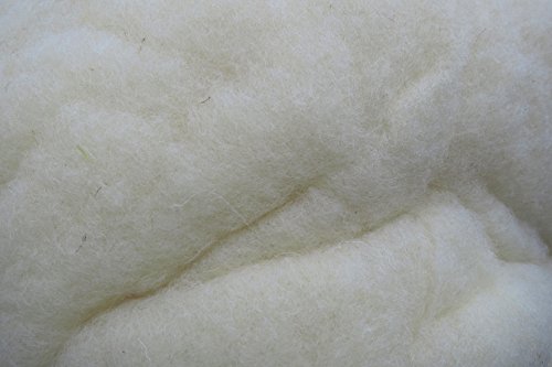 Lana de relleno de lana de oveja 100% pura, natural, 500 g, (31,90 € / kg) fina, compostable, algodón, lana artesanal, adecuada como relleno natural y renovable para, por ejemplo. peluches, muñecas