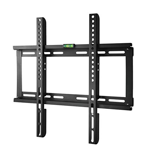 Polarduck Soporte de Pared para TV de 23-55 pulgadas, Fijo Ultra Delgado Soporte TV para LED/LCD/Plasma/Curvada Televisores, VESA Máx. 400x400mm, Carga Máx. 60 kg, Negro