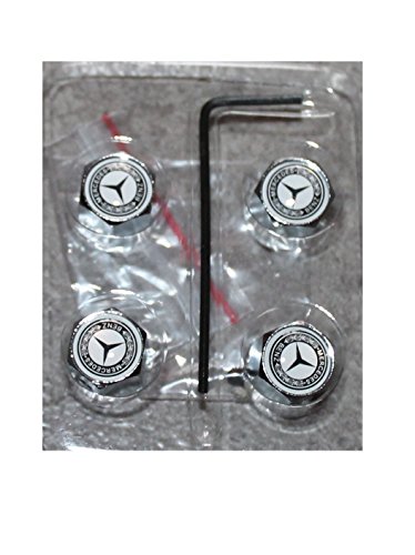4 tapones de válvula con antirrobo, diseño con logo de Mercedes Benz 4 tapones de válvula con antirrobo, diseño con logo de Mercedes Benz