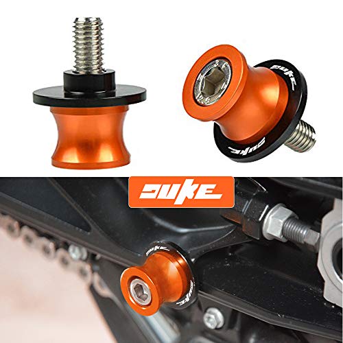 Duke 2pcs Diabolos M10 10mm Tornillos del Soporte para KTM Duke 125 200 250 390 690 790 990 1290 / RC125 RC200 RC250 RC390 / 690 Duke R / 690 LC4 Supermoto LC4 Enduro / 690 SMC 690 SMC-R-Naranja