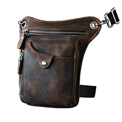 Le'aokuu para Hombre Cuero Genuino Motocicleta Pesca Táctica Hip Bum Fanny Cinturón Paquete de la Cintura Gota Pierna Bolsa de Muslo Bolsa de Mensajero 211-5 (1 211-5 A Marrón Oscuro) Le'aokuu para Hombre Cuero Genuino Motocicleta Pesca Táctica Hip Bum Fanny Cinturón Paquete de la Cintura Gota Pierna Bolsa de Muslo Bolsa de Mensajero 211-5 (1 211-5 A Marrón Oscuro)