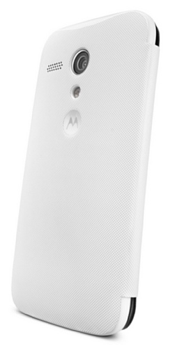 Motorola Flip Shell Case Cover - Funda para móvil Motorola Moto G de 4.5", blanco