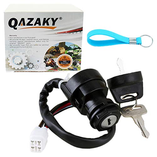 QAZAKY Interruptor de llave de encendido para Yamaha Wolverine Grizzly Kodiak YFZ450 YFM400 YFM450 YFM45F YFM45 YFZ YFM 400450 2003-2014