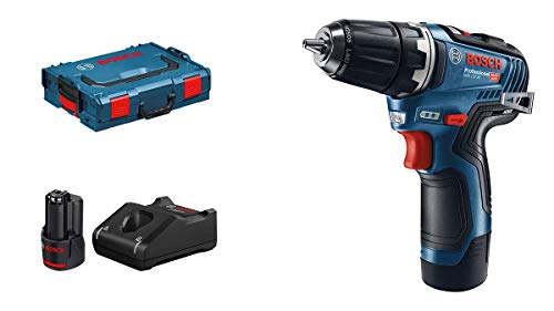 Bosch Professional GSR 12V-35 - Atornillador a batería (2 baterías x 3.0 Ah, 12 V, 35 Nm, en L-BOXX)