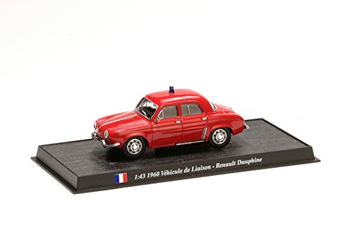 Coche Diecast 1/43 Renault Dauphine 1960 Vehiculo de enlace - Bomberos- CBO099