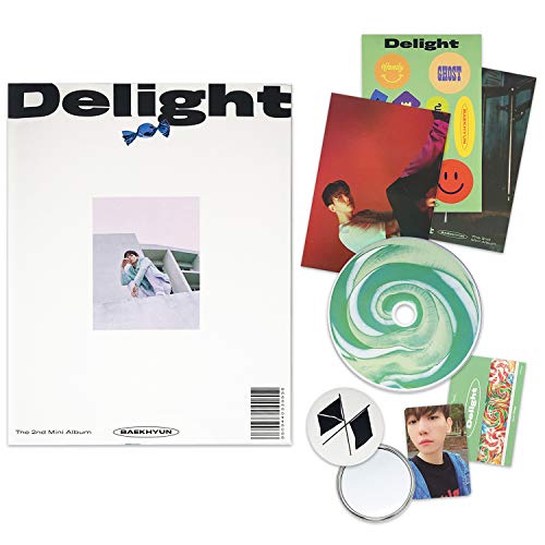 EXO BAEKHYUN 2nd Mini Album - Delight [ MINT ver. ] CD + Booklet + Folded Poster(On pack) + Postcard + Message Card + Sticker + Photocard + OFFICIAL POSTER + FREE GIFT / K-POP Sealed