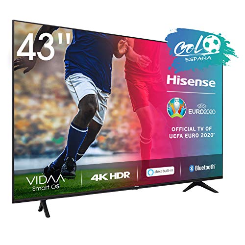 Hisense UHD TV 2020 43AE7000F - Smart TV Resolución 4K con Alexa integrada, Precision Colour, escalado UHD con IA, Ultra Dimming, audio DTS Studio Sound, Vidaa U 4.0