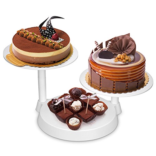 Uten Bandejas para Tartas Plástico Soporte de Torta Decoración de Pasteles Expositor para Hornear Herramientas 11 Inch