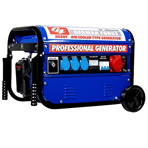 German Force GENERADOR ELECTRICO Gasolina Ruedas ASA Llave 15L 4 ENCHUFES (1000W + 1000W + 1000W + 2500W) TRIFASICO MONOFASICO German Force GENERADOR ELECTRICO Gasolina Ruedas ASA Llave 15L 4 ENCHUFES (1000W + 1000W + 1000W + 2500W) TRIFASICO MONOFASICO