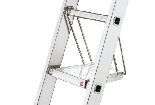 Hailo 9950-001 - Plataforma de trabajo antideslizante de aluminio para escalera Hailo 9950-001 - Plataforma de trabajo antideslizante de aluminio para escalera