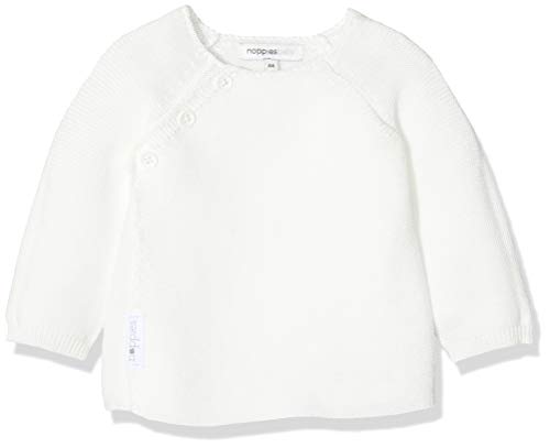 Noppies - Jersey de Punto de Manga Larga para bebé, Color White c 001, Talla 6 Meses (68 cm)