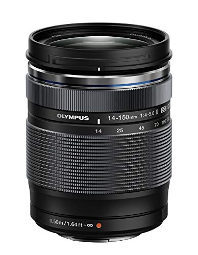 Olympus M.Zuiko - Objetivo Digital ED 14-150 mm F4-5.6 II, zoom estándar, apto para todas las cámaras MFT (modelos Olympus OM-D & PEN, serie G de Panasonic), negro