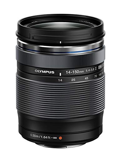 Olympus M.Zuiko - Objetivo Digital ED 14-150 mm F4-5.6 II, zoom estándar, apto para todas las cámaras MFT (modelos Olympus OM-D & PEN, serie G de Panasonic), negro Olympus M.Zuiko - Objetivo Digital ED 14-150 mm F4-5.6 II, zoom estándar, apto para todas las cámaras MFT (modelos Olympus OM-D & PEN, serie G de Panasonic), negro