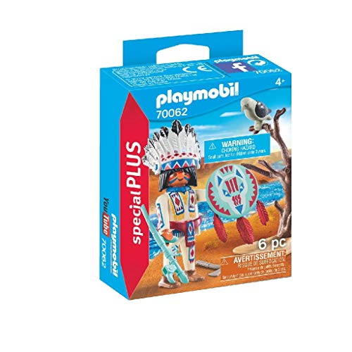 PLAYMOBIL- Special Plus Especial Indio Americano, Color carbón (70062)